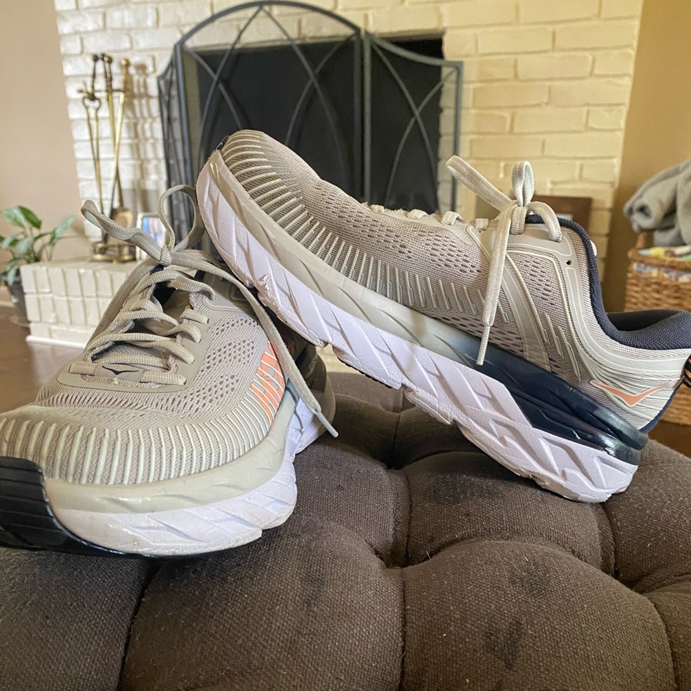 HOKA Bondi 7 Lunar Rock Black Iris Women's 9.5